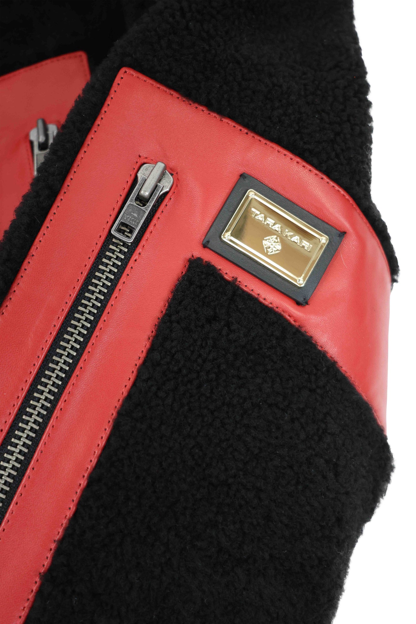 UNISEX CROPPED SHEARLING & NAPPA LEATHER JACKET