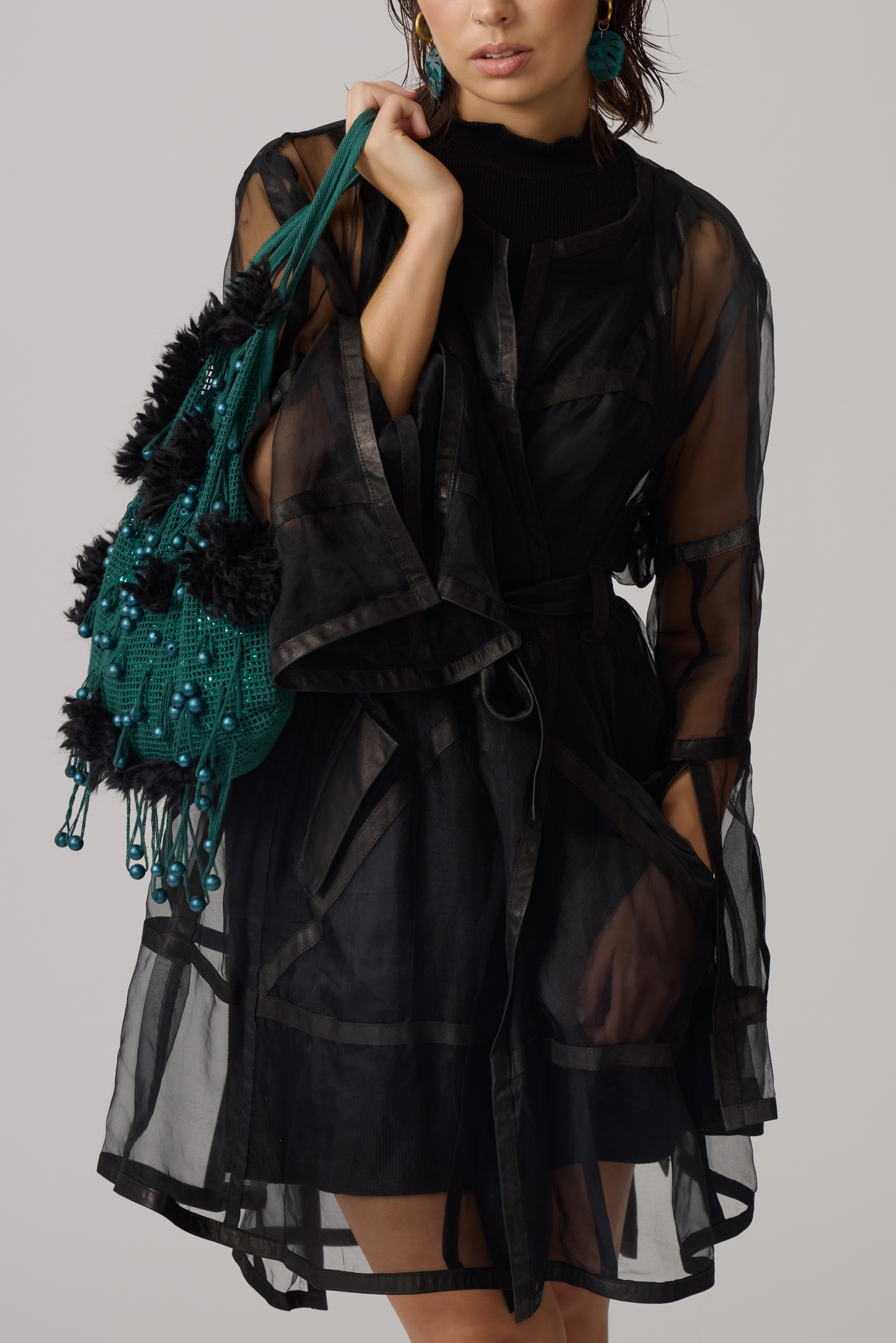 Leather Silk Cover Up