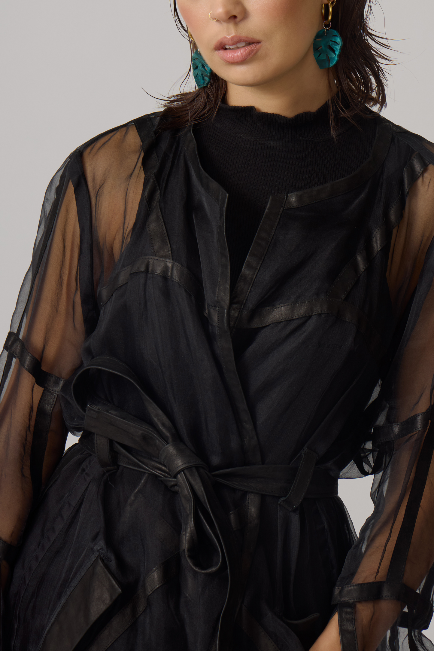 Leather Silk Cover Up