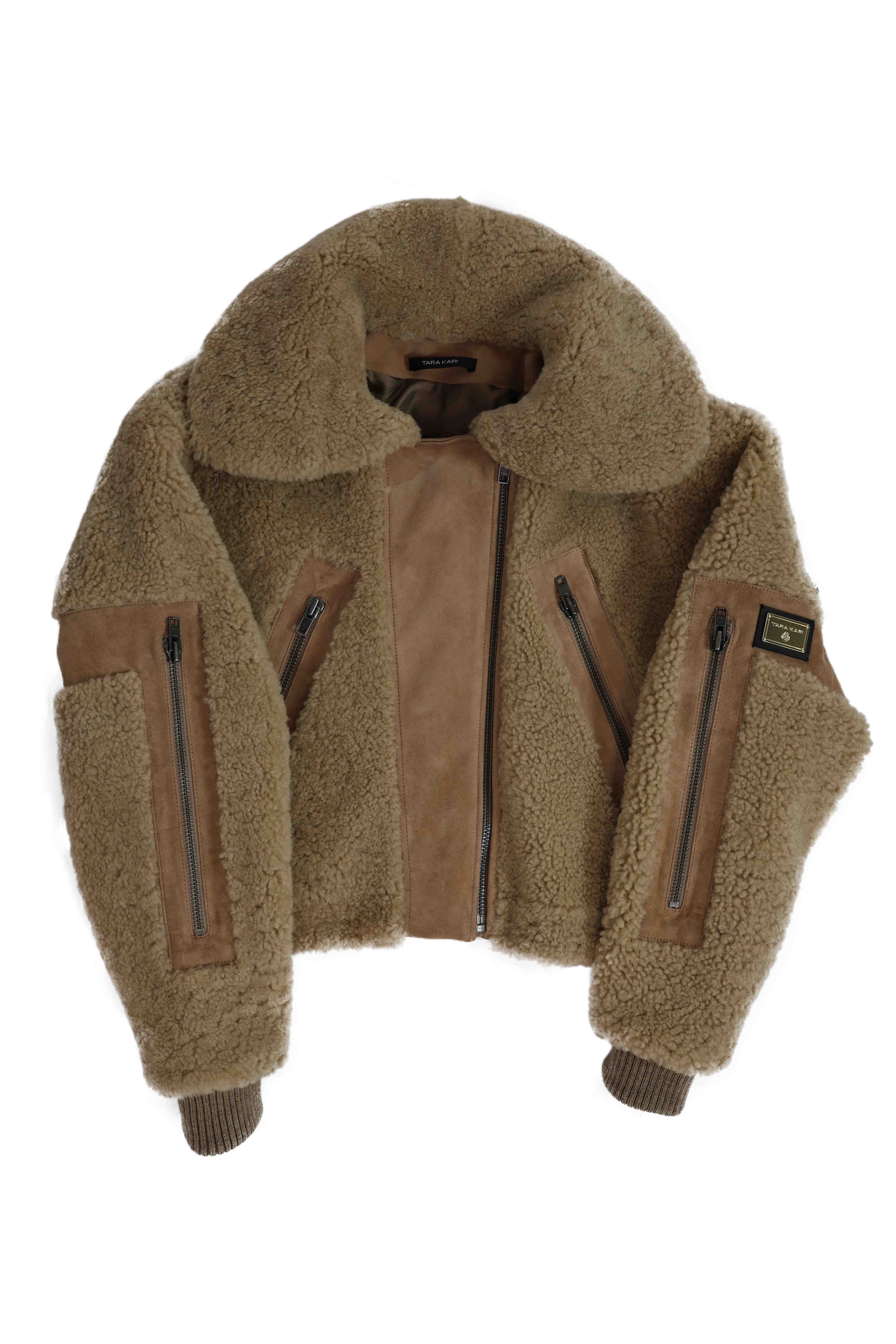 UNISEX CROPPED SHEARLING & SUEDE LEATHER JACKET – Tara Kari