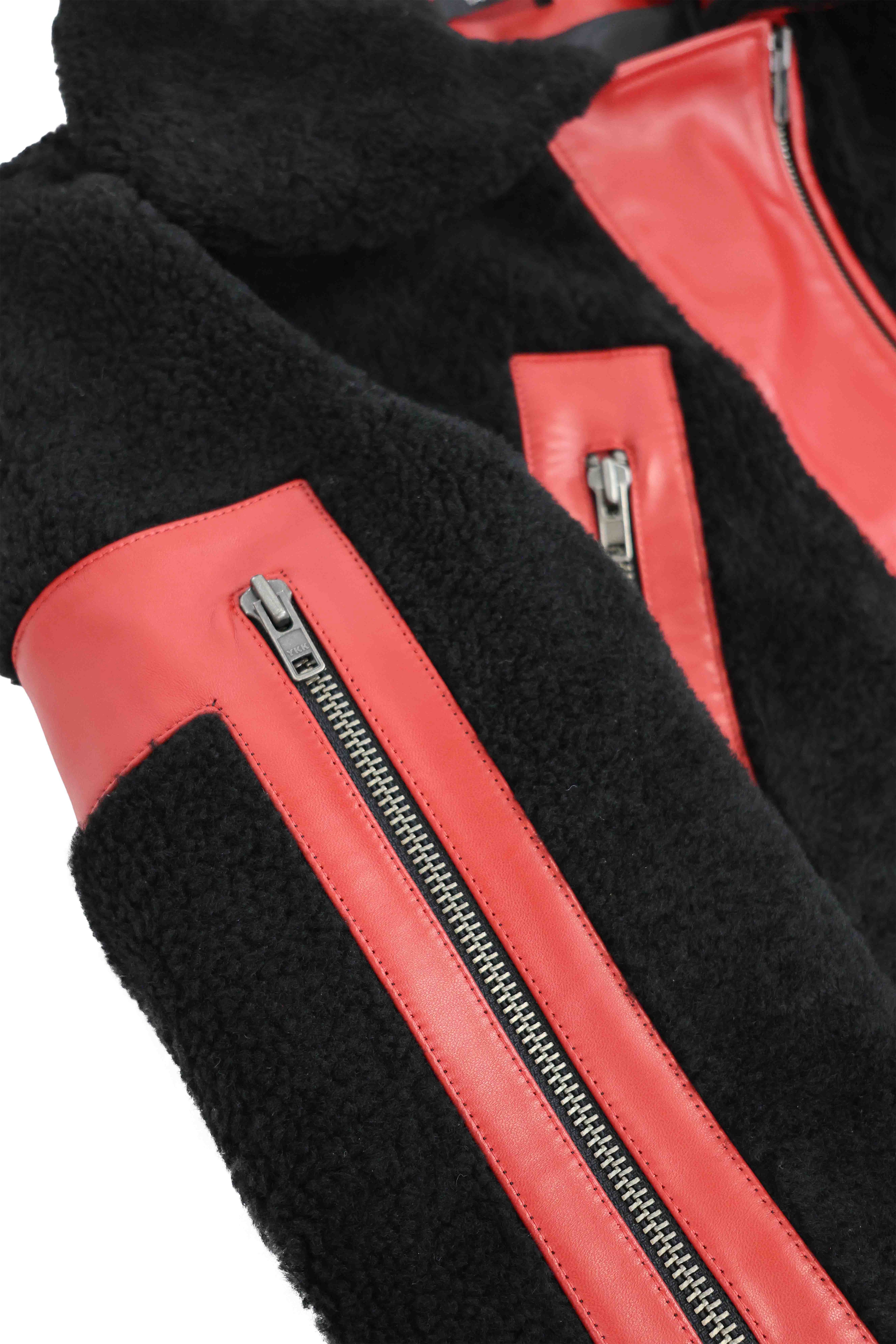Unisex Cropped Shearling & Nappa Leather Jacket