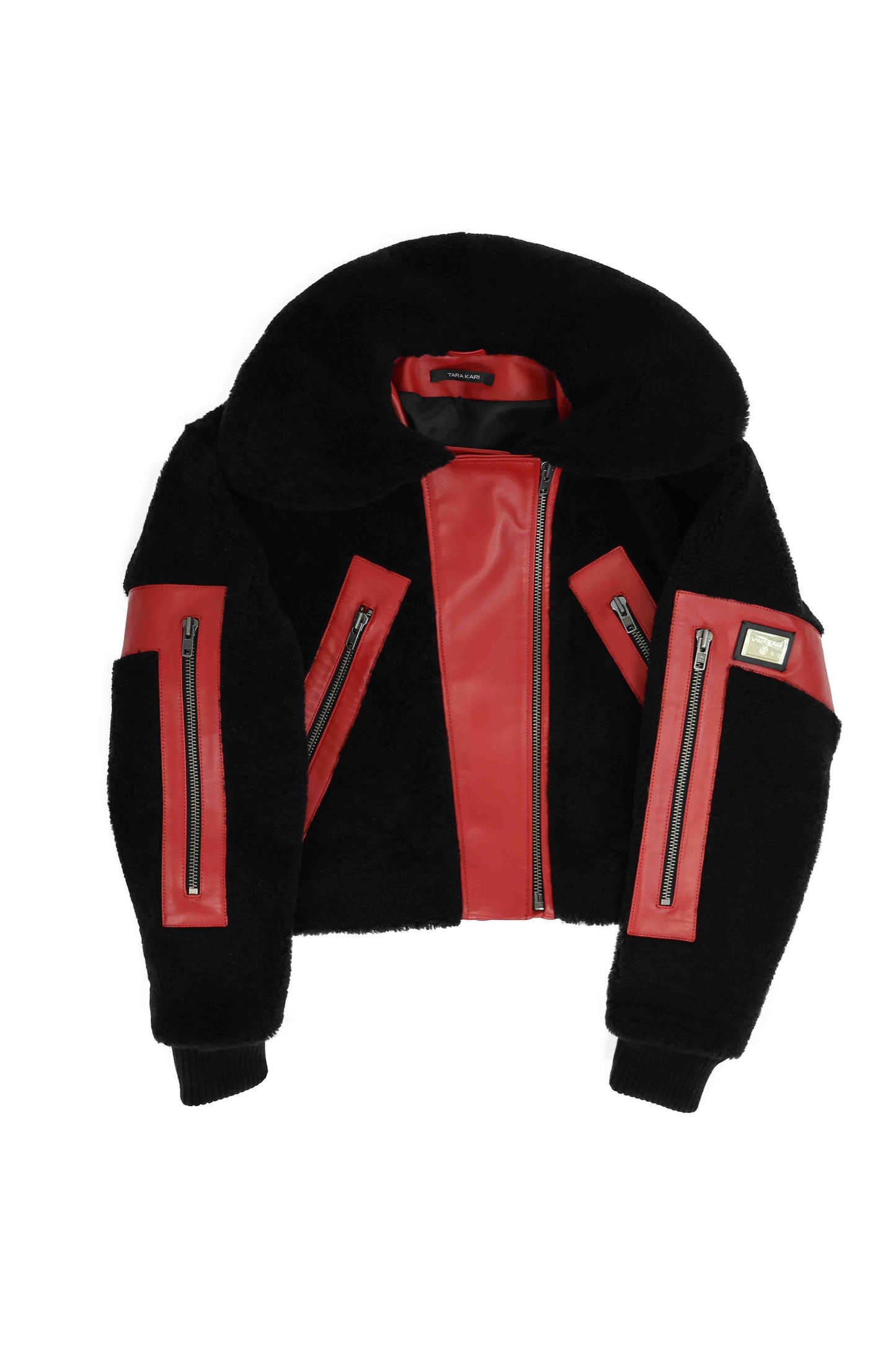 UNISEX CROPPED SHEARLING & NAPPA LEATHER JACKET