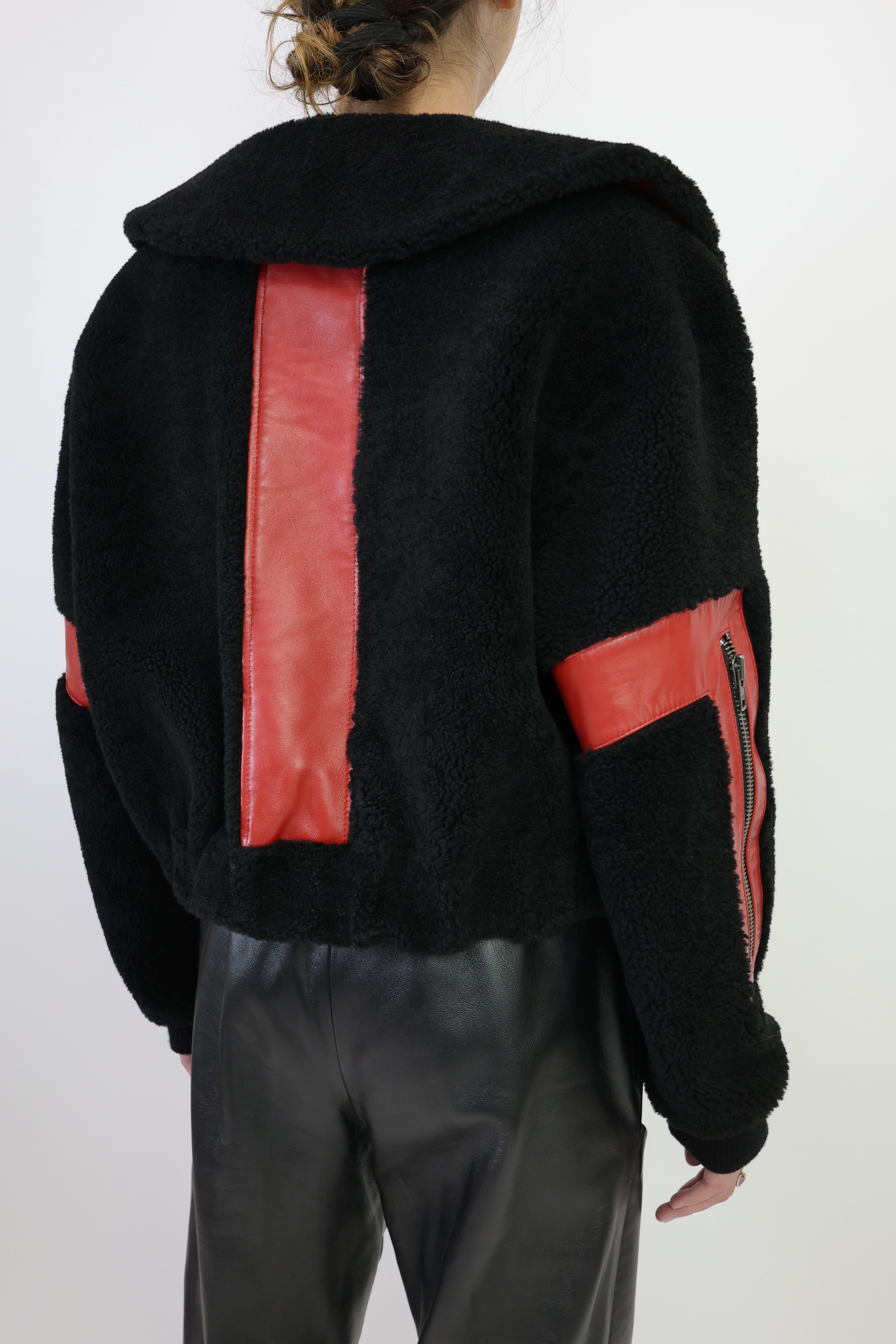 Unisex Cropped Shearling & Nappa Leather Jacket