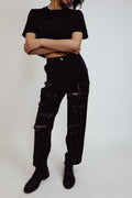 Ripped Split Jeans