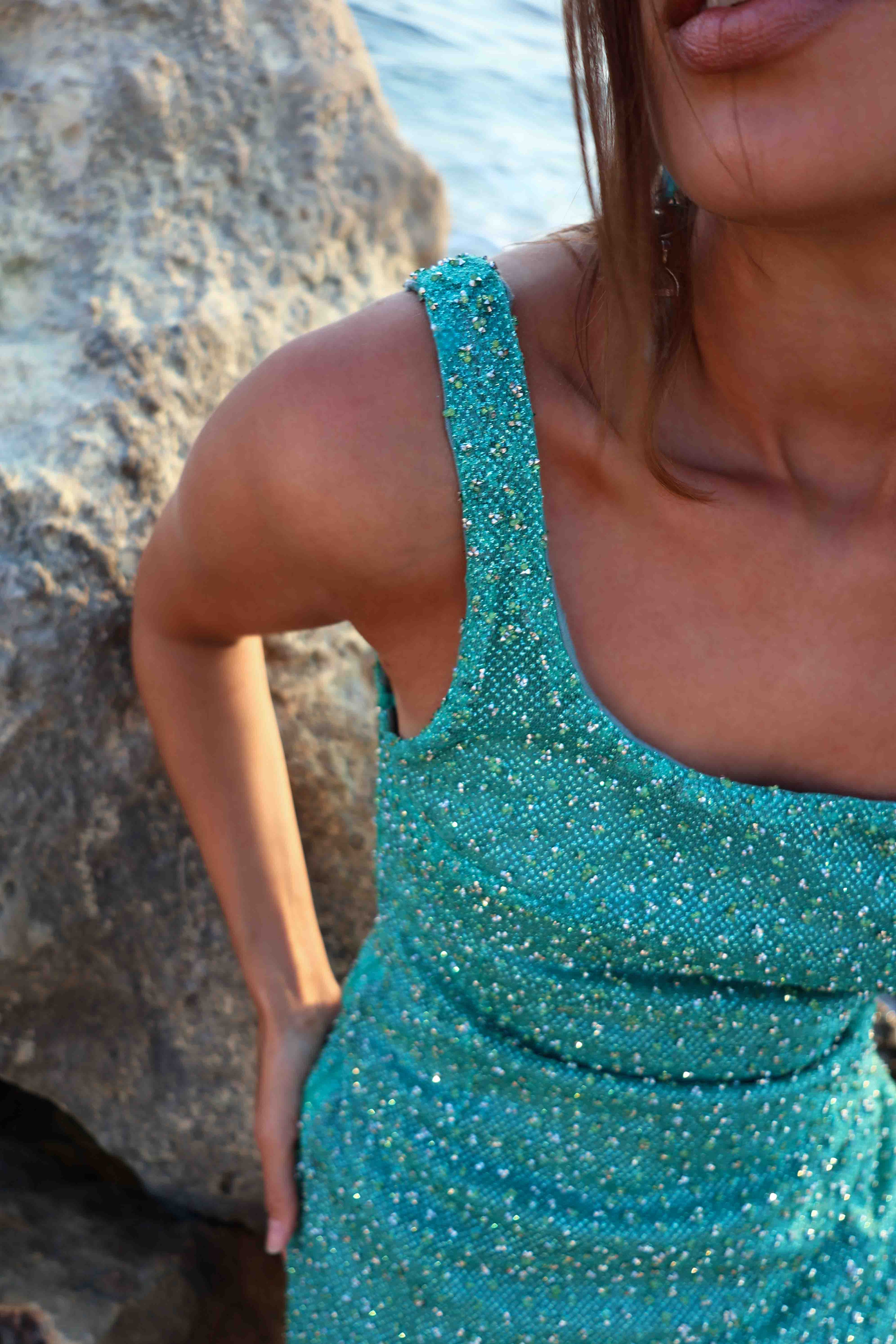 Mint Mirage mini dress